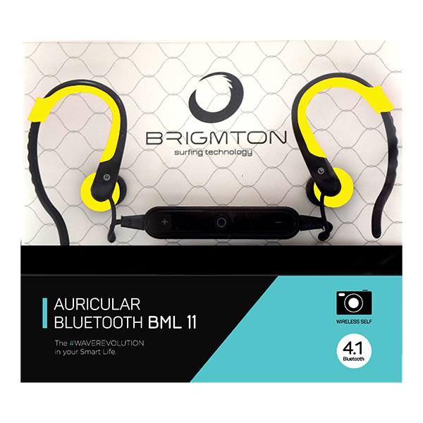 Sportovní Bluetooth Handsfree s Mikrofonem BRIGMTON BML-11 Žlutý Sportovní Bluetooth Handsfree s Mikrofonem BRIGMTON BML-11 Žlutý