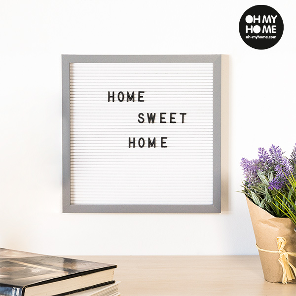 Nástěnka s čísly a písmeny Oh My Home (30 x 30 cm) Nástěnka s čísly a písmeny Oh My Home (30 x 30 cm)