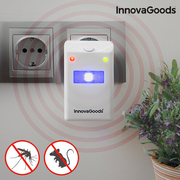 Odpuzovač Hmyzu a Hlodavců s LED InnovaGoods Odpuzovač Hmyzu a Hlodavců s LED InnovaGoods