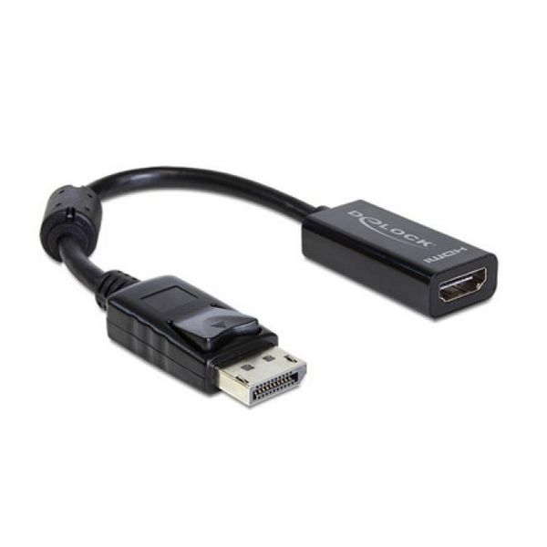Adaptér DisplayPort na HDMI DELOCK 61849 13 cm Černý Adaptér DisplayPort na HDMI DELOCK 61849 13 cm Černý