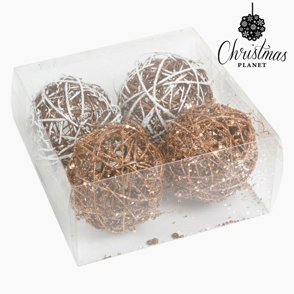 Vánoční koule Bílý Zlato (4 pcs) by Christmas Planet Vánoční koule Bílý Zlato (4 pcs) by Christmas Planet