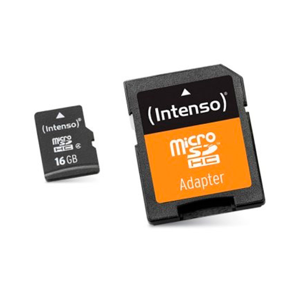 Paměťová karta Micro SD s adaptérem INTENSO 3413470 16 GB Třída 10 Paměťová karta Micro SD s adaptérem INTENSO 3413470 16 GB Třída 10