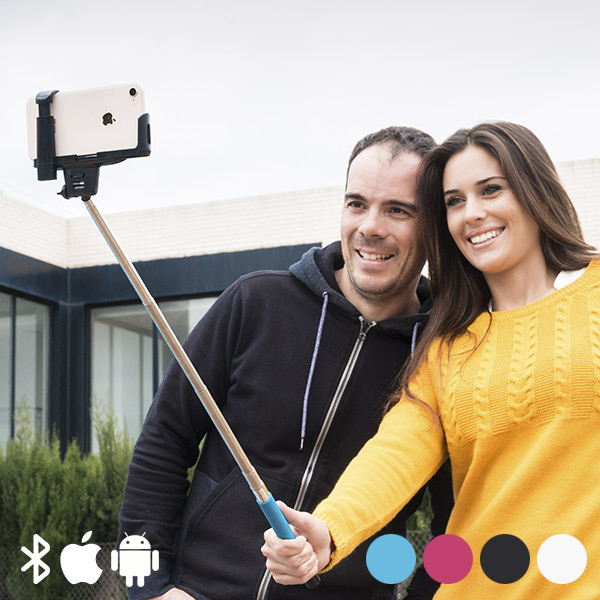 Bluetooth Teleskopický Držák - Bílý Bluetooth Teleskopický Držák - Bílý