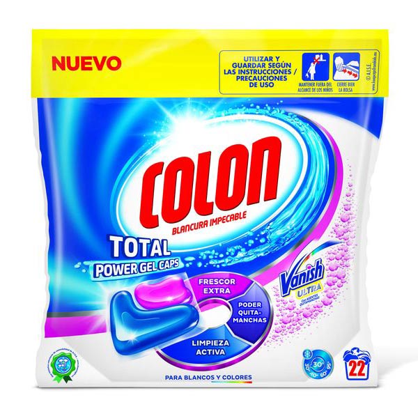 Prací Kapsle Colon Total Power Gel Caps Vanish (22 dávek) Prací Kapsle Colon Total Power Gel Caps Vanish (22 dávek)