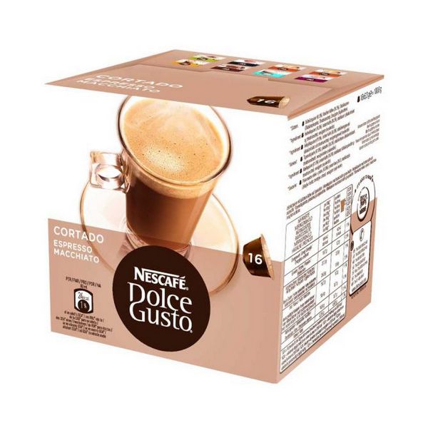 Kávové kapsle s pouzdrem Nescafé Dolce Gusto 96350 Espresso Macchiato (16 uds) Kávové kapsle s pouzdrem Nescafé Dolce Gusto 96350 Espresso Macchiato (16 uds)