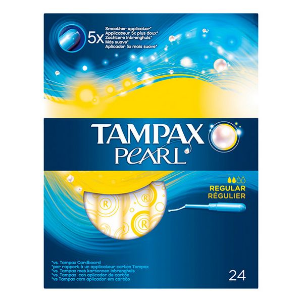 balení tampónů Pearl Regular Tampax (24 uds) balení tampónů Pearl Regular Tampax (24 uds)