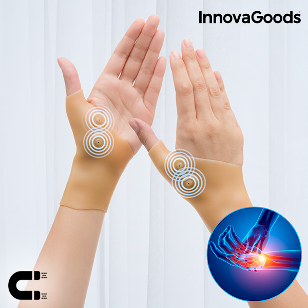 Kompresní Bandáže na Zápěstí s Magnetickými Body InnovaGoods (2 kusy) Kompresní Bandáže na Zápěstí s Magnetickými Body InnovaGoods (2 kusy)