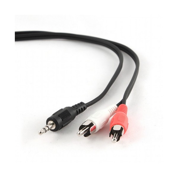 Kabel Audio Jack (3,5 mm) na 2 RCA GEMBIRD CCA-458-2.5M 2,5 m Černý Kabel Audio Jack (3,5 mm) na 2 RCA GEMBIRD CCA-458-2.5M 2,5 m Černý