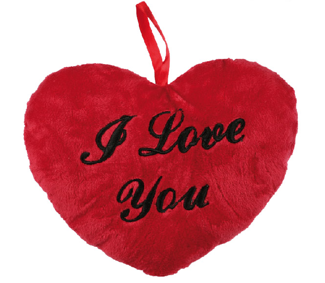 Plyšové srdce s nápisem I Love You 18 cm Plyšové srdce s nápisem I Love You 18 cm