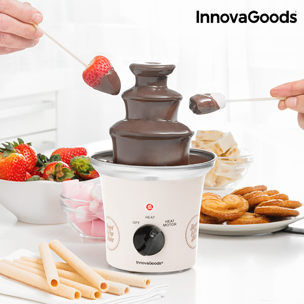 Čokoládová Fontána Sweet & Pop Times InnovaGoods 70 W Bílá Nerez Čokoládová Fontána Sweet & Pop Times InnovaGoods 70 W Bílá Nerez
