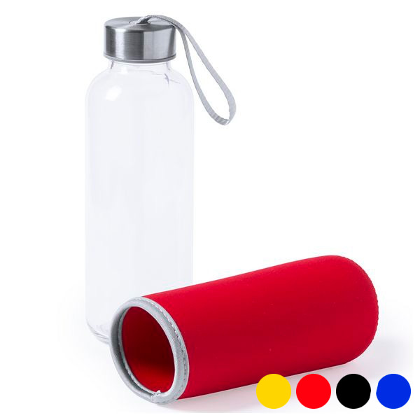 Skleněná lahev s neoprenovou pokrývkou (420 ml) 145513 - Červený Skleněná lahev s neoprenovou pokrývkou (420 ml) 145513 - Červený